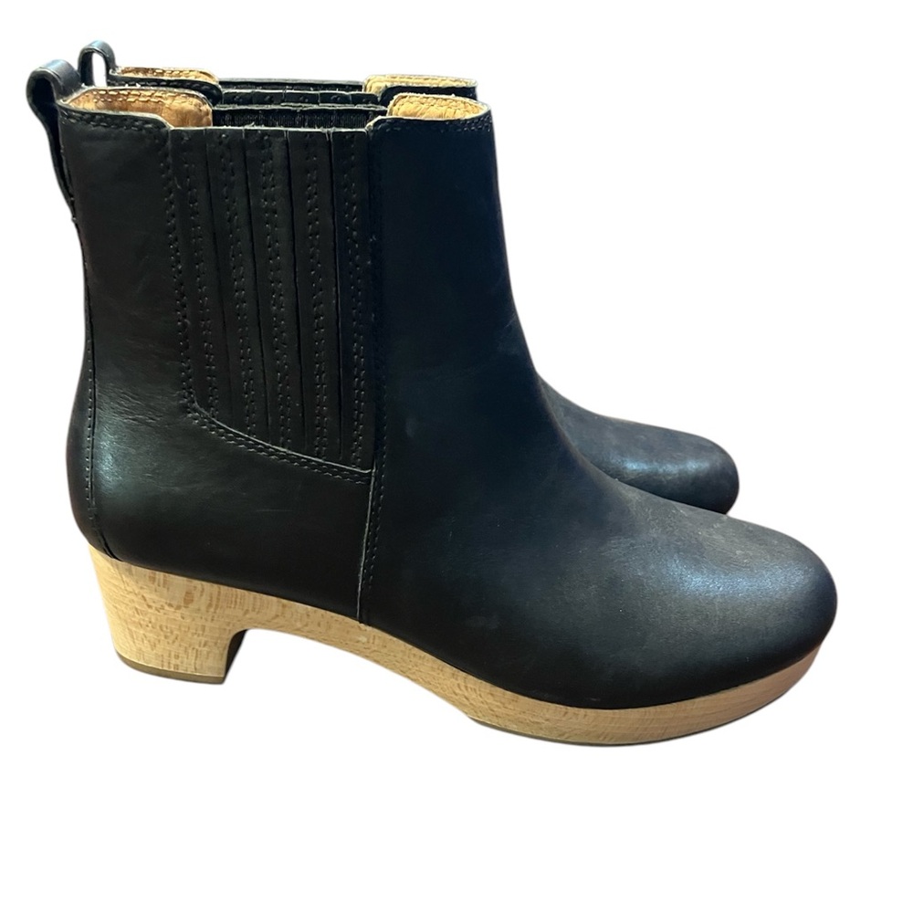 Madewell The Clog Boot in Leather Black Womens 8.5 Military Punk Goth Luxury